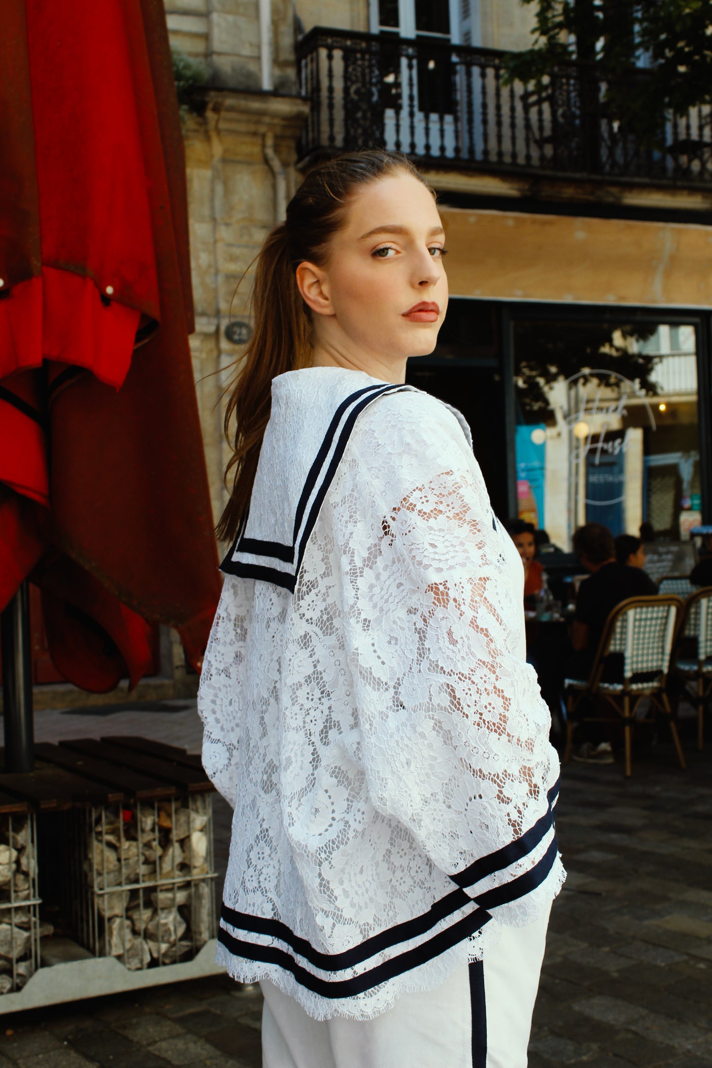 KIMONO LUË - BLANC DENTELLE
