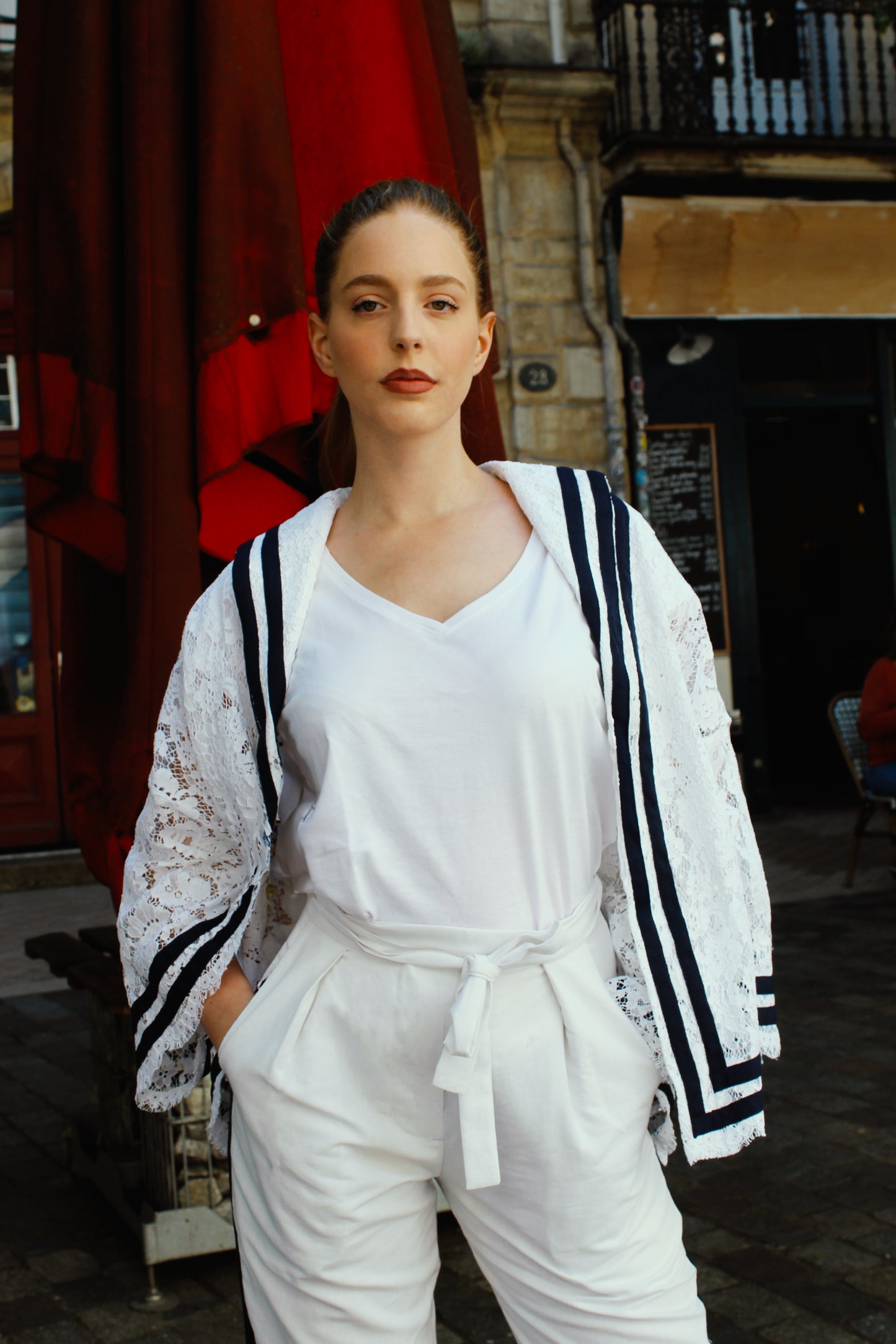 KIMONO LUË - BLANC DENTELLE