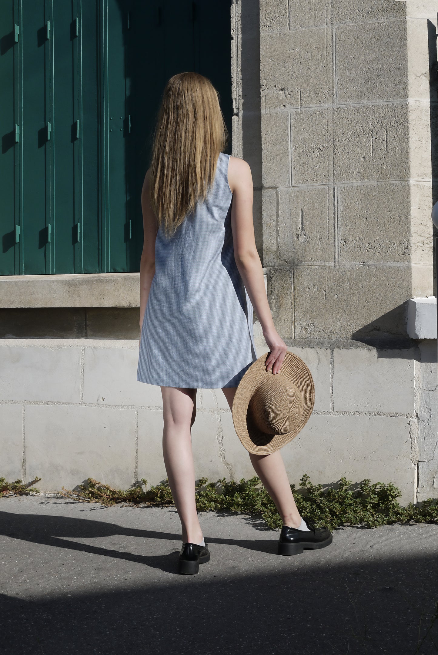 ROBE RIVES - MICRO VICHY BLEU