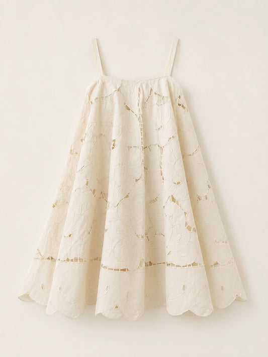 ROBE ROMAGNE - BRODERIE FLEURIE